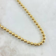 Cadena Militar 36.1gr / 62.5cm / 5mm Bolas Diamantadas Luna Oro Amarillo Nac.Esp. 18K ©