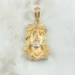 Dije Rostro de Jesús 19.5gr / 2.8cm-6cm / Circones Blancos Oro Amarillo 18K ©