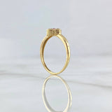 Anillo Treból Tupido 1.8gr / T5 3/4 / Circones Lilas Oro Amarillo 18K *