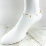 Tobillera Aro Seguido Dijes 3.25gr / 25cm / Oro 18K ©