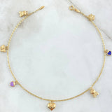 Tobillera Aro Seguido Dijes 3gr / 25cm / Oro 18K ©