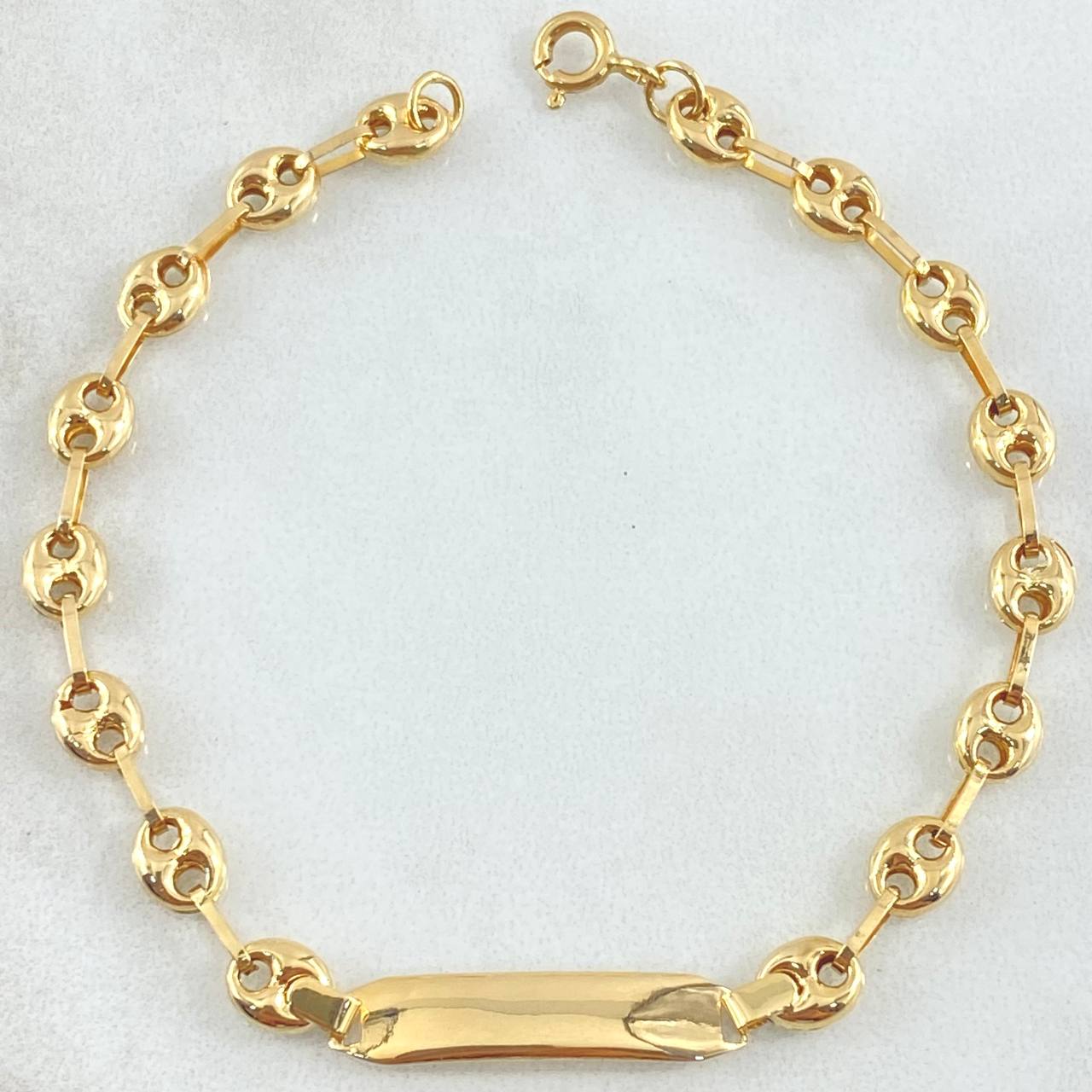 Pulso Bebé GC Placa Bordeada 2.75gr / 17cm / Oro 18K ©