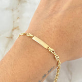 Pulso Bebé GC Placa Bordeada 2.75gr / 17cm / Oro 18K ©