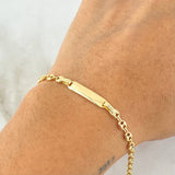 Pulso Bebé GC Placa Bordeada 1.8gr / 14cm / Oro 18K ©