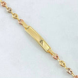 Pulso Bebé GC Placa Rectangular Punteada 1.75gr / 14cm / Oro 18K ©