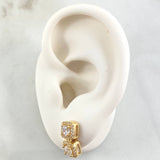 Topos Halo Cuadrado 3.95gr / 1.5cm / Oro 18K ©