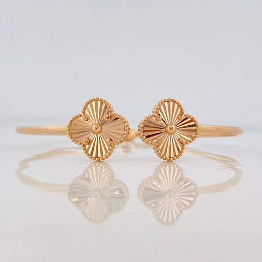 Pulso Aro Trebol 6.75g / 17cm / 2mm Oro Rosa 18K