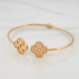 Pulso Aro Trebol 6.75g / 17cm / 2mm Oro Rosa 18K