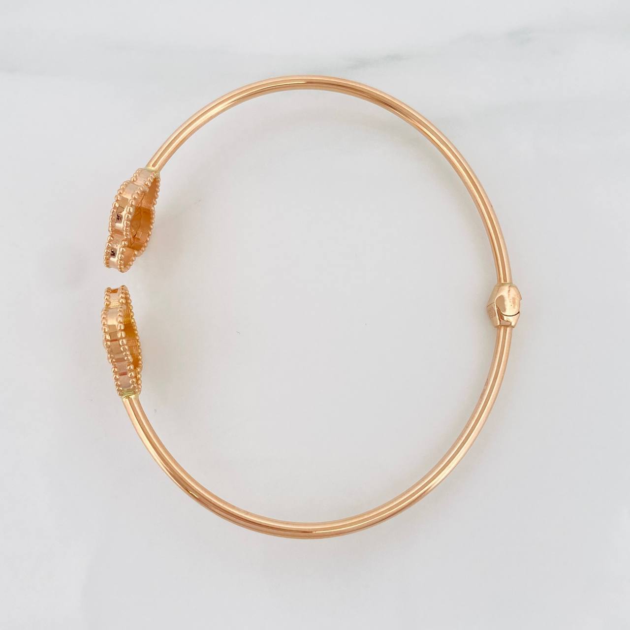 Pulso Aro Trebol 6.75g / 17cm / 2mm Oro Rosa 18K