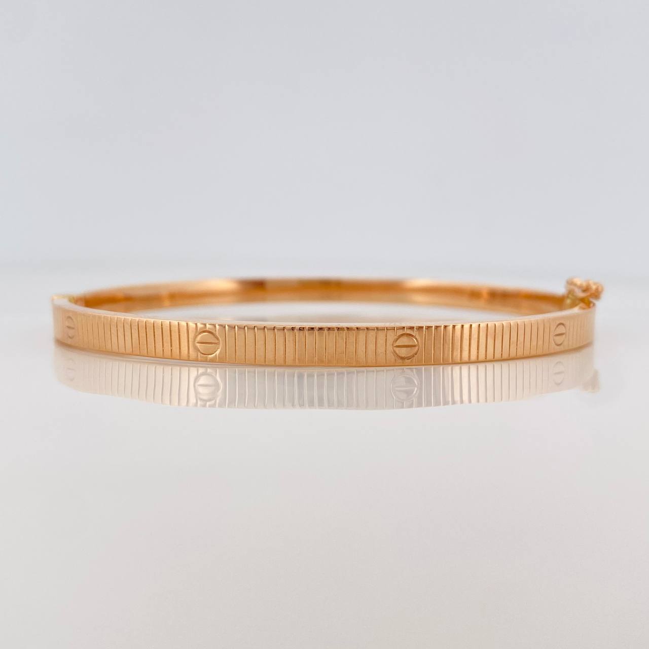 Pulso Aro Tornillo 6.4g / 17cm / 4mm Oro Rosa 18K