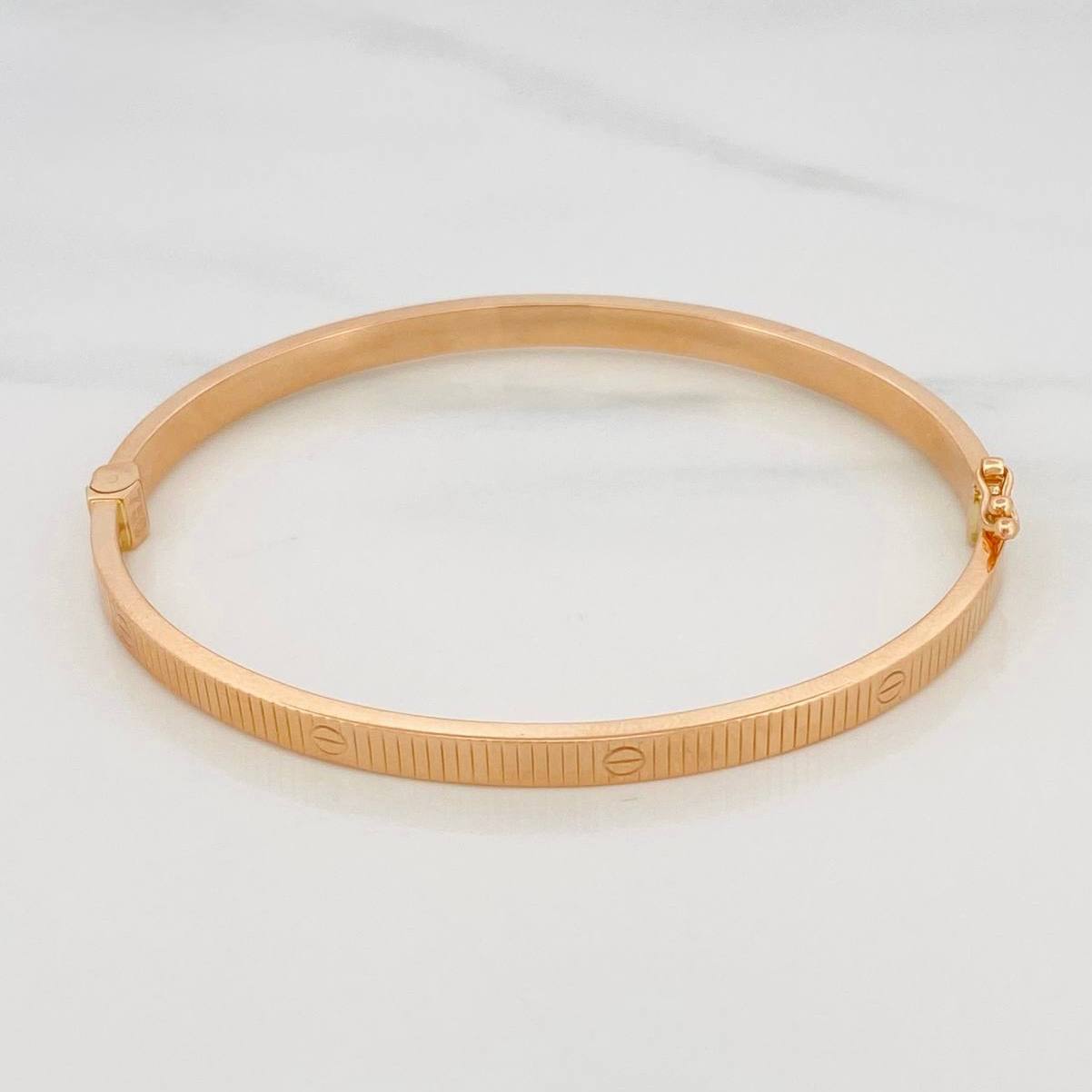 Pulso Aro Tornillo 6.4g / 17cm / 4mm Oro Rosa 18K