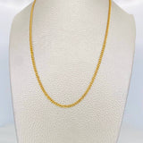 Cadena Cubana 3.8g / 60cm / 2.3mm Oro Amarillo 18K
