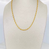Cadena Escalera Volga 3.3g / 60cm / 2.4mm Oro Amarillo 18K