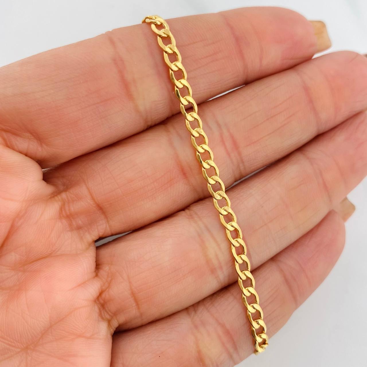 Pulso Cubano 2.45g / 20cm / 3.2mm Oro Amarillo 18K
