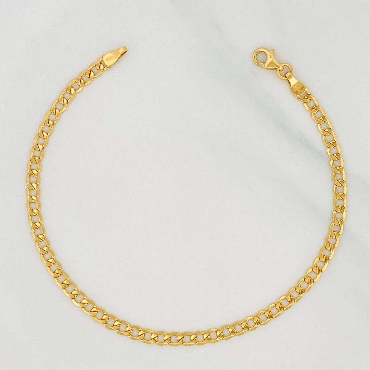 Pulso Cubano 2.45g / 20cm / 3.2mm Oro Amarillo 18K