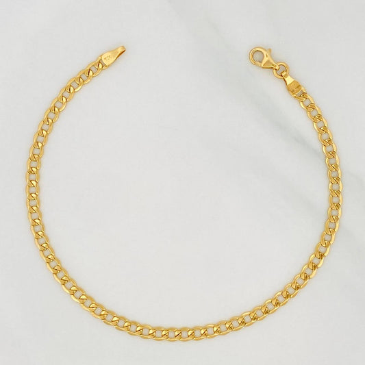 Pulso Cubano 2.45g / 20cm / 3.2mm Oro Amarillo 18K