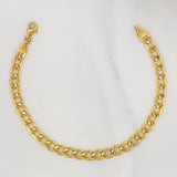 Pulso Cubano 4.3g / 19cm / 5.2mm Oro Amarillo 18K
