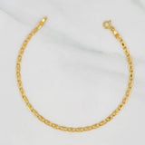 Pulso Escalera Plana 1.35g / 20.5cm / 2.5mm Oro Amarillo 18K