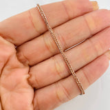 Pulso Franco 2g / 20cm / 1.85mm Dos Oros Blanco Rosa 18K