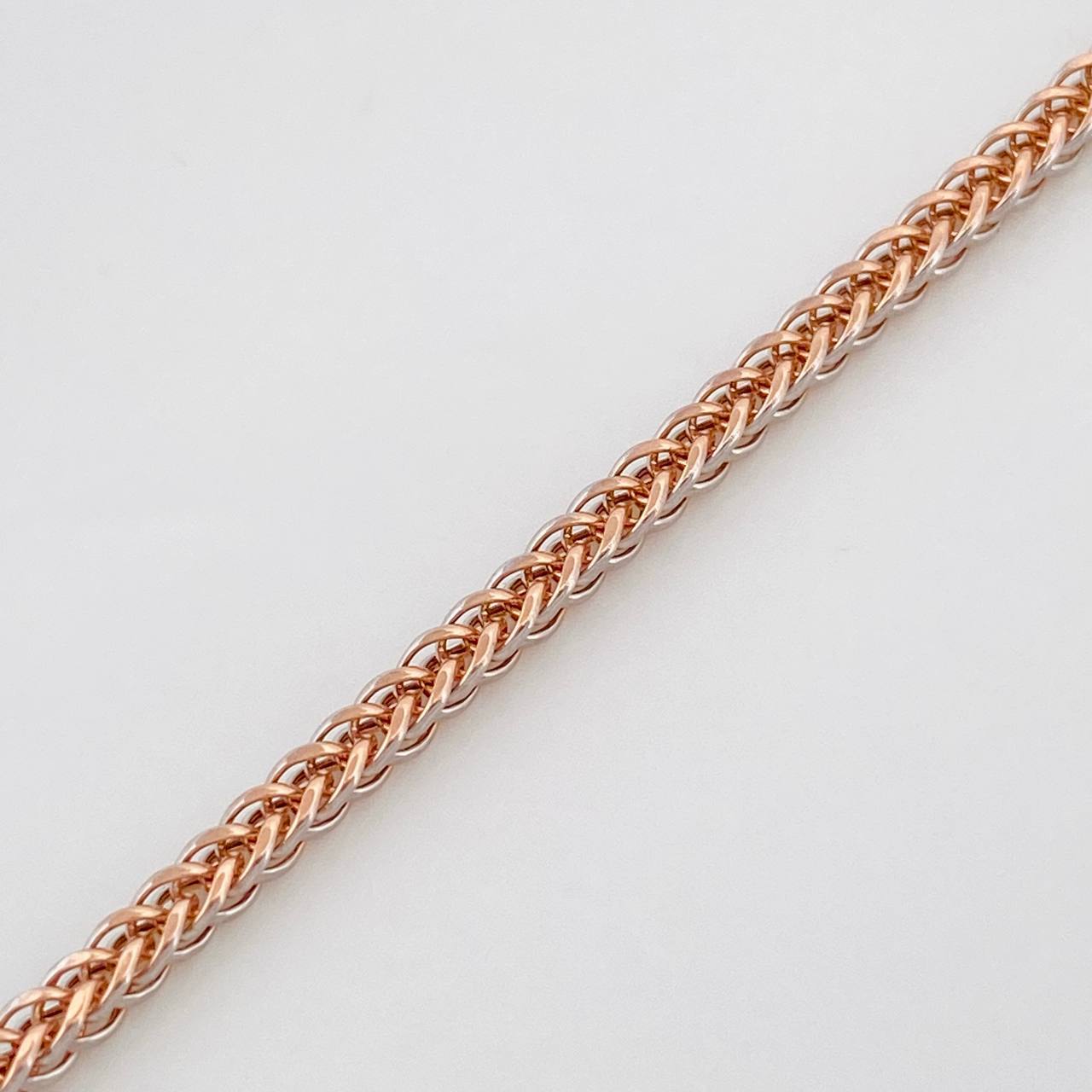 Pulso Franco 2g / 20cm / 1.85mm Dos Oros Blanco Rosa 18K