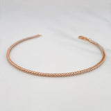Pulso Franco 2g / 20cm / 1.85mm Dos Oros Blanco Rosa 18K