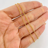 Cadena Lazo 0.9g / 50cm / 1.14mm Oro Amarillo 18K