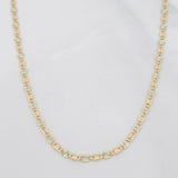 Cadena Escalera Plana Diamantada 2.6g / 60cm / 1.74mm Tres Oros 18K