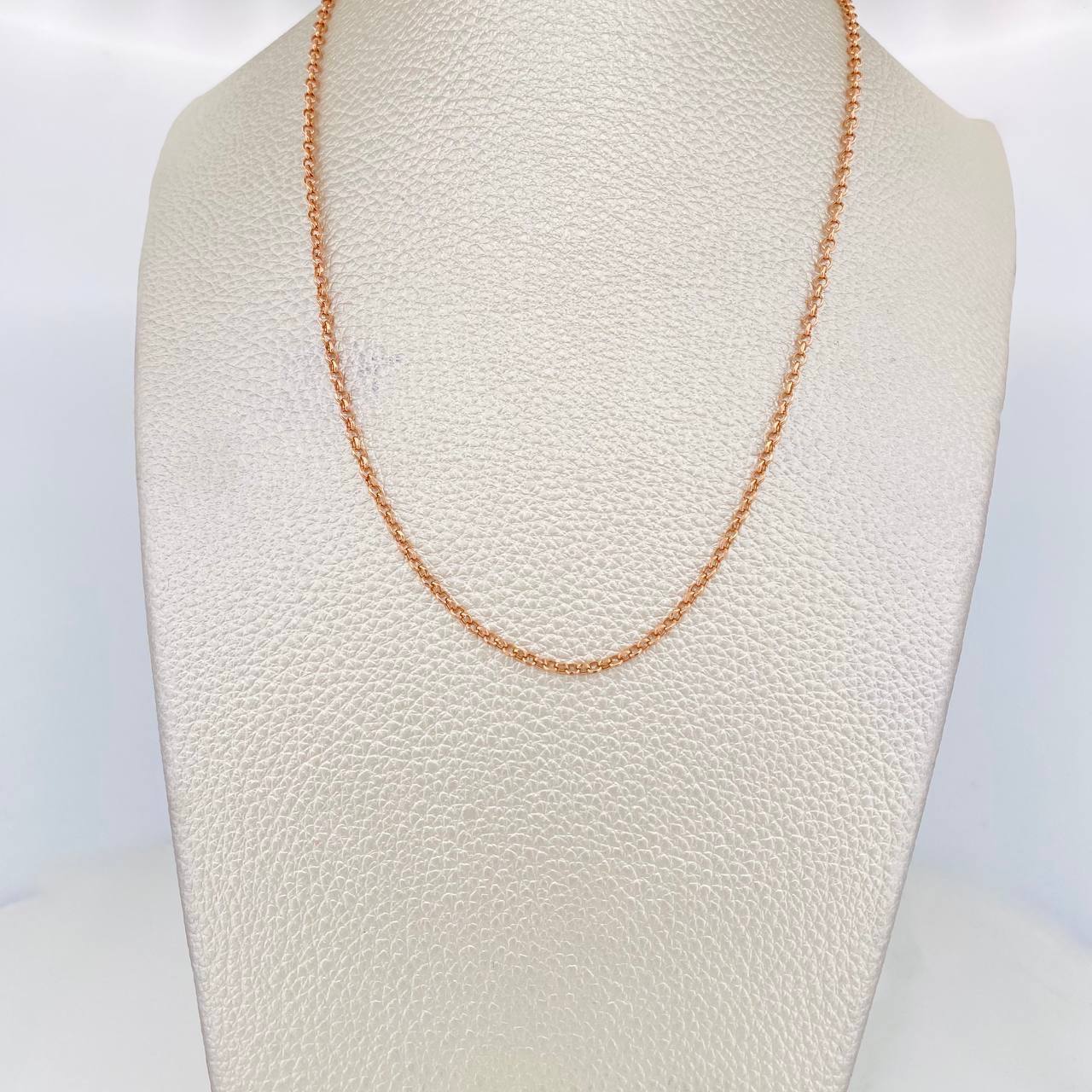 Cadena Aro Seguido 2.45g / 60cm / 2mm Oro Rosa 18K