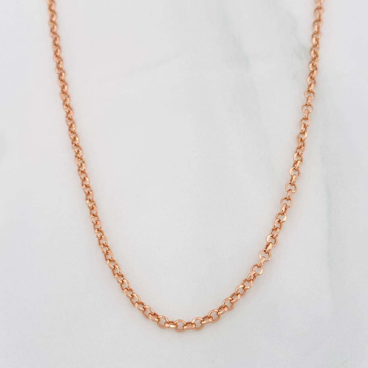 Cadena Rolo 2.5g / 60cm / 2.07mm Oro Rosa 18K
