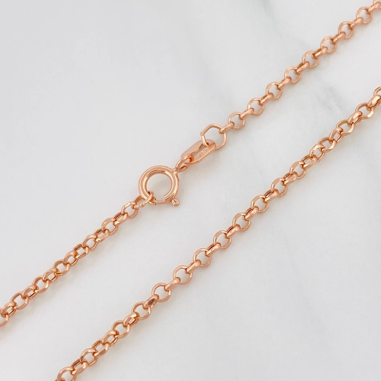 Cadena Rolo 2.5g / 60cm / 2.07mm Oro Rosa 18K