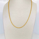 Cadena Lazo 2g / 50cm / 1.73mm Oro Amarillo 18K