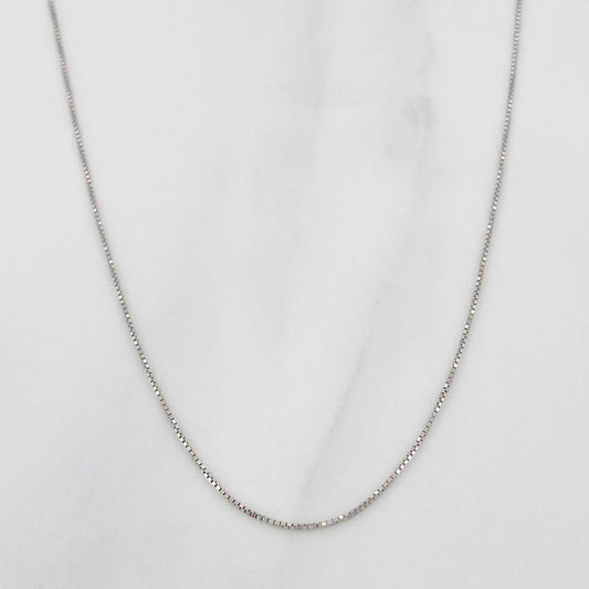 Cadena Veneciana 1.05g / 45cm / 0.46mm Oro Blanco 18K