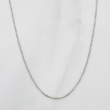 Cadena Veneciana 1.05g / 45cm / 0.48mm Oro Blanco 18K