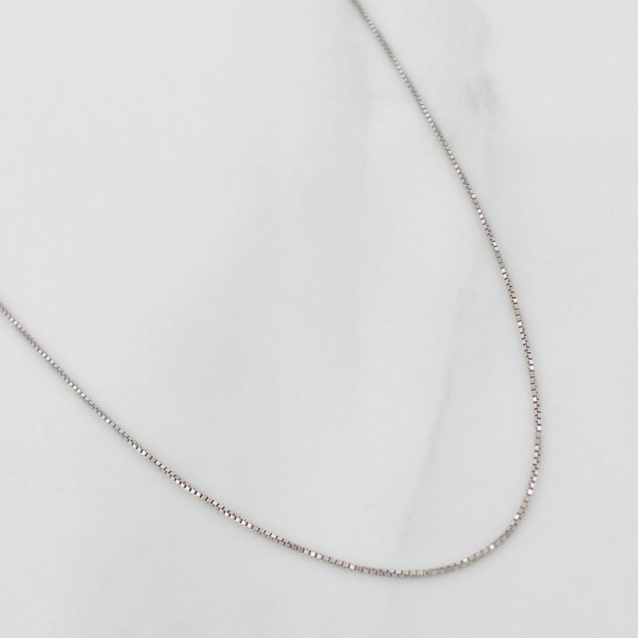 Cadena Veneciana 1.05g / 45cm / 0.48mm Oro Blanco 18K