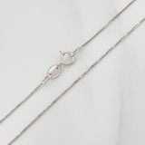 Cadena Veneciana 1.05g / 45cm / 0.46mm Oro Blanco 18K