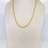 Cadena China 3.45g / 60cm / 2.12mm Oro Amarillo 18K