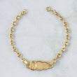 Pulso GC 2gr / 14cm / 3mm Placa Nube Virgen Milagrosa Oro Amarillo 18K