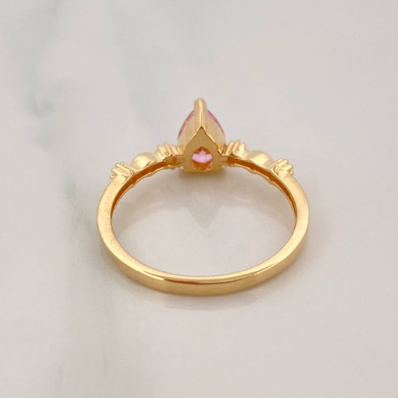 Anillo Solitario Gota 2.1 g / T6 1/2 Oro Amarillo 18K