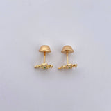 Topos Trebol 0.9gr / Circones Blancos Verde Oro Amarillo 18K &