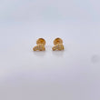 Topos Pies 0.7gr / Circones Blancos Oro Amarillo 18K &