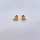 Topos Pies 0.7gr / Circones Blancos Oro Amarillo 18K &