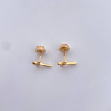 Topos Cruz 0.7gr / Circon Fucsia Oro Amarillo 18K &