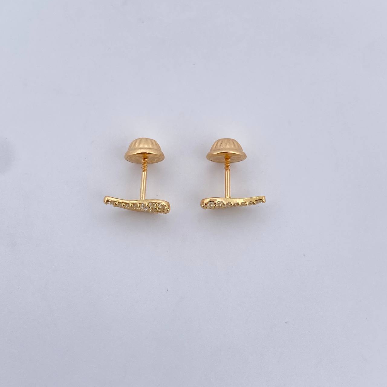 Topos Alas 0.85gr / Circones blancos Oro Amarillo 18K &