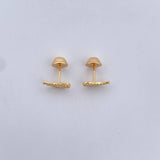 Topos Alas 0.85gr / Circones blancos Oro Amarillo 18K &