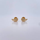 Topos Alas 0.85gr / Circones blancos Oro Amarillo 18K &