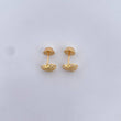 Topos Corazon Tupido 1.05gr / Circones Blancos Oro Amarillo 18K $