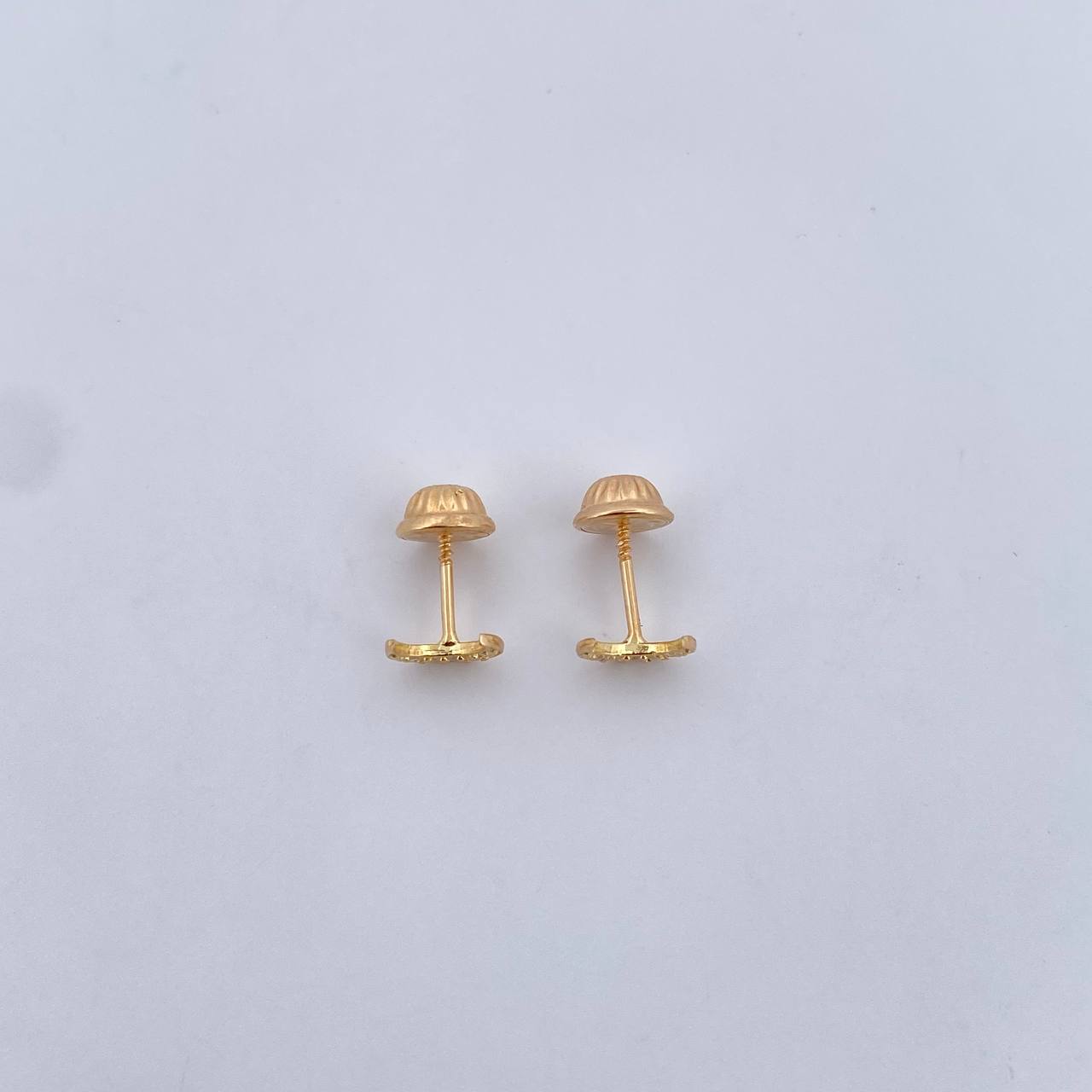 Topos Luna 0.65gr / Circones Blancos Oro Amarillo 18K &