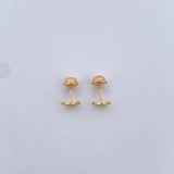 Topos Luna 0.65gr / Circones Blancos Oro Amarillo 18K &