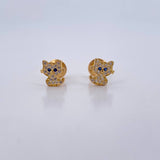 Topos Gato 0.9gr / Circones Blancos Azules Oro Amarillo 18K &