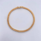 Pulso Tennis 10.9gr / 17.5cm / 2.5mm Circones Blancos Oro Amarillo 18K &